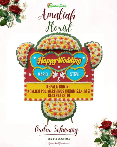 Papan Bunga Pernikahan Arahan Lor